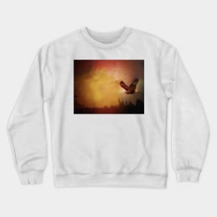 Rough-legged Hawk On The Hunt Crewneck Sweatshirt